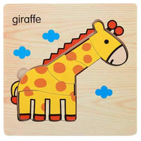 3D Wooden Children Interesting Puzzle Toys With Animals and Cars Exellent Puzzles Intelligence Kids Early Educational Toys For Children - BIG FRENCHIES