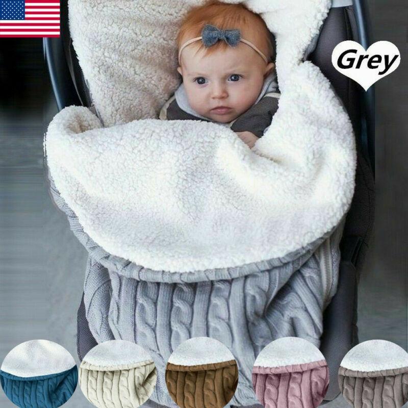 Warm Baby Blanket Knitted Newborn Swaddle Wrap Soft Sleeping Bag Footmuff Cotton Envelope For Stroller Accessories For Baby - BIG FRENCHIES