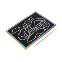 Interesting 10PCS Patterned Scratch Art Paper Magic Painting Paper With Drawing Stick Kids Toy Education Drawing Toys For Children - BIG FRENCHIES