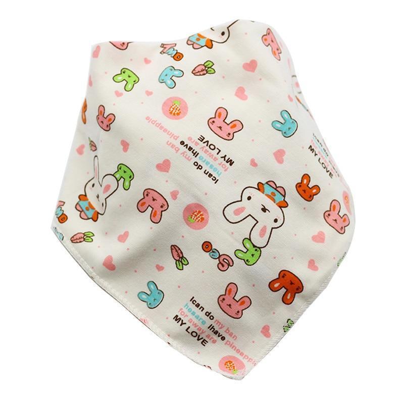 Baby Bibs Triangle Cotton Cartoon Child Bandana Dribble Bibs Newborn Slabber Absorbent Cloth For Baby and Kids - BIG FRENCHIES