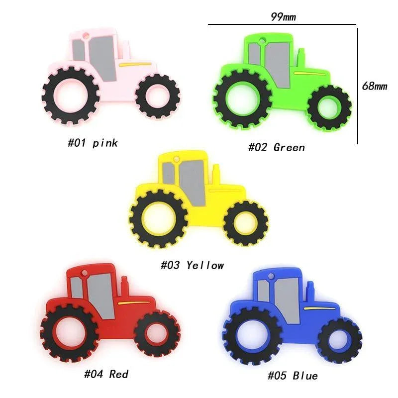 1PC Car Tractor Silicone Baby Teether Rodent Baby Teething Toys Chewable Animal Shape Baby Products Nursing Gift For Baby Kids - BIG FRENCHIES