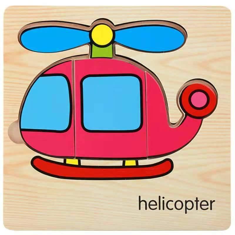 3D Wooden Children Interesting Puzzle Toys With Animals and Cars Exellent Puzzles Intelligence Kids Early Educational Toys For Children - BIG FRENCHIES