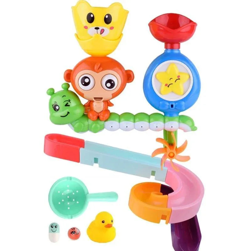 Baby Bath Toys Wall Suction Cup Marble Race Run Track Bathroom Bathtub Kids Play Water Games Toy Set for Children - BIG FRENCHIES
