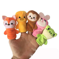 Hand Finger Puppets Plush Set – Animal Cartoon Toys for Kids