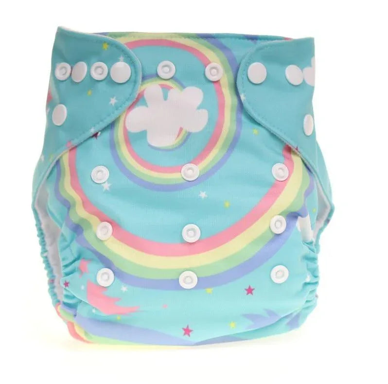 Baby Pocket Cloth Diaper Nappy Reusable Adjustable Washable No Inserts Nappie For Baby In Modern Printed Style - BIG FRENCHIES