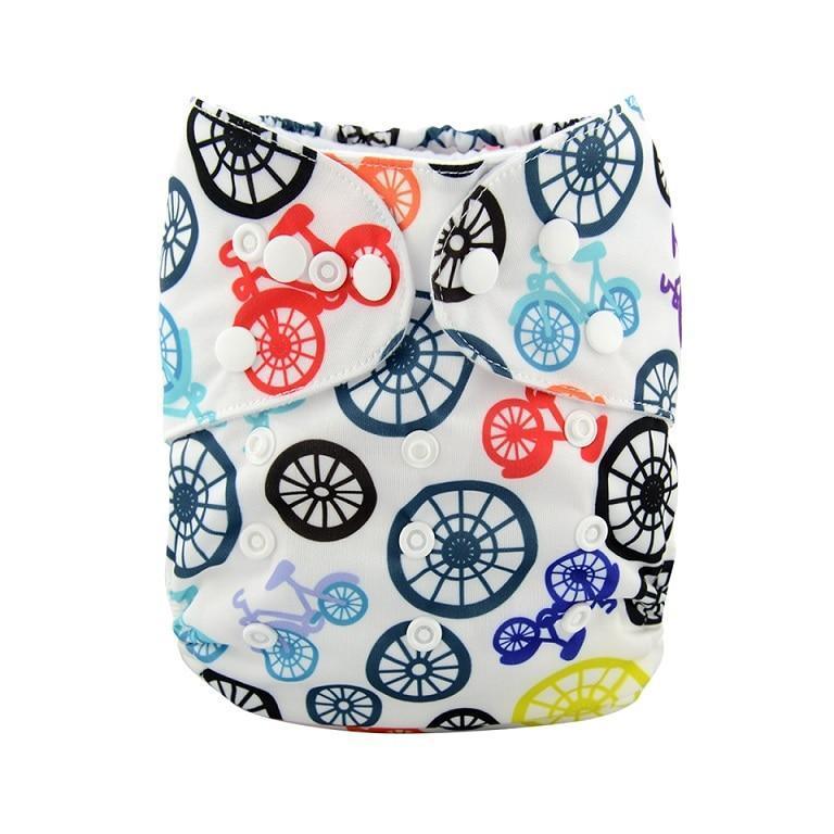 Baby One Size Fits All Reusable Baby Cloth Diaper with Microfiber Insert Diaper For Baby Boys and Baby Girls In Modern New Printed Design - BIG FRENCHIES