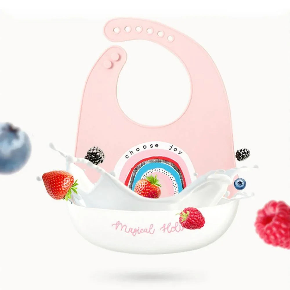 Bib Waterproof Silicone Feeding Saliva Towel Newborn Adjustable Bur Cloth Turban Disposable Cartoon with Elegant Deisgn For Baby and Kids - BIG FRENCHIES