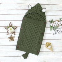 Stevvex Knitted Newborn Baby Blanket Baby Sleeping Bags Stroller Bedding Warm Swaddle Wrap - BIG FRENCHIES