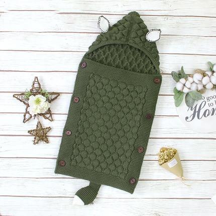 Stevvex Knitted Newborn Baby Blanket Baby Sleeping Bags Stroller Bedding Warm Swaddle Wrap - BIG FRENCHIES