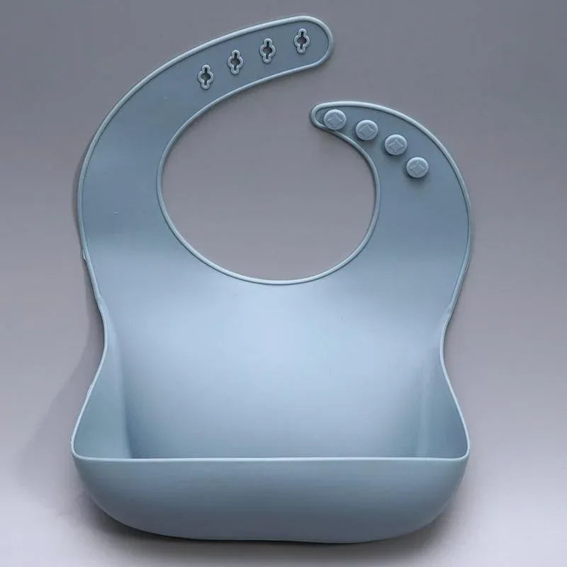 Newborns Solid Silicone Baby Feeding Bibs Burp Cloths Fashionable Breastplate Baby Stuff For Kids - BIG FRENCHIES