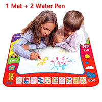 1-6 Years Children Kids Baby Drawing Educational Water Mat Drawing Painting Toddler Board/ Charpet With Magic Water Pen Gift 45.5 X 29cm (White) - BIG FRENCHIES