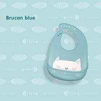 Cute Cartoon Print Baby Bibs Waterproof Soft Silicone Baby Feeding Stuff Dinosaur Pattern Bib For Kids - BIG FRENCHIES