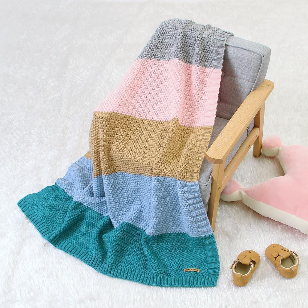 Baby Blankets Knitted Swaddle Wrap Envelopes for Stroller Bedding Blankets for Infants Soft Warm Sleep Covers Blanket for Kids - BIG FRENCHIES