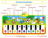 Big Musical Mat Carpet Touch Play Piano with 8 Animals Sound Music Instrument Baby Play Mat Rug Educational Toys For Kids - BIG FRENCHIES