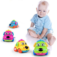 Baby Toys Cartoon Animal Dog Wind Up Toys Running Car Clockwork Educational Toys Infant Baby Mobile Rattle Toy For Kids - BIG FRENCHIES