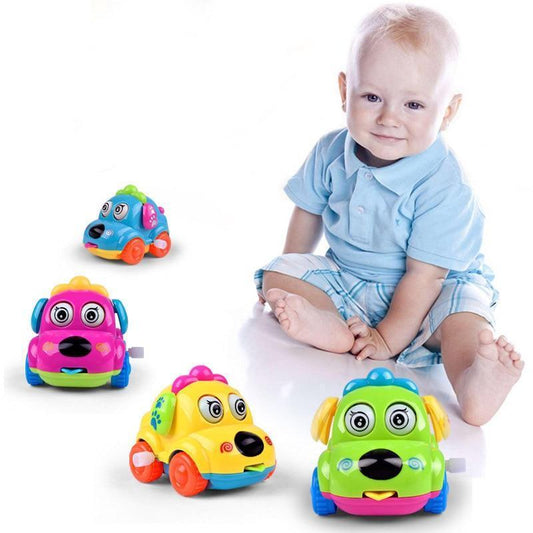 Baby Toys Cartoon Animal Dog Wind Up Toys Running Car Clockwork Educational Toys Infant Baby Mobile Rattle Toy For Kids - BIG FRENCHIES