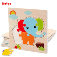 Baby Wooden 3D Tangram Puzzle – Educational Cartoon Animal Toy - BIG FRENCHIES
