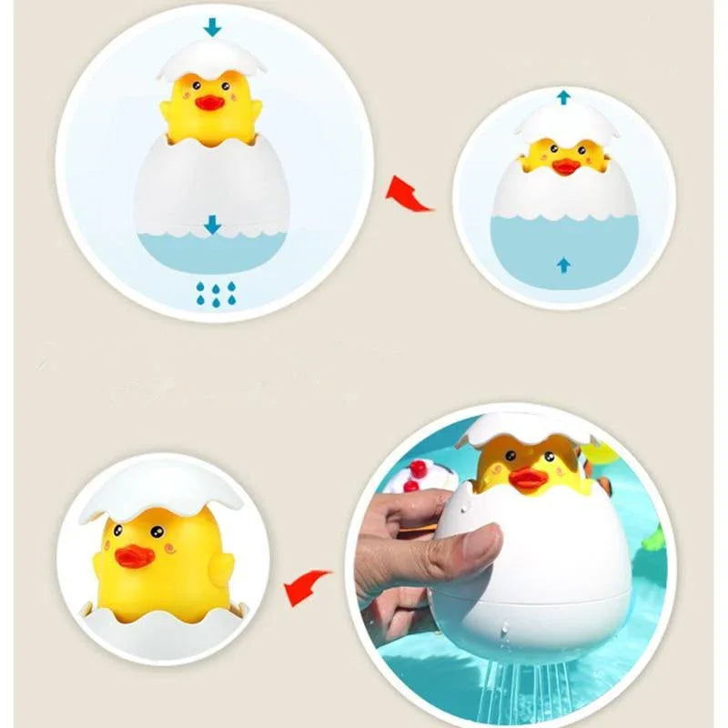 Modern Cartoon Duck Baby Water Toys Bath Toys Children Bathroom Sprinkler Toys Penguin Clockwork For Kids - BIG FRENCHIES