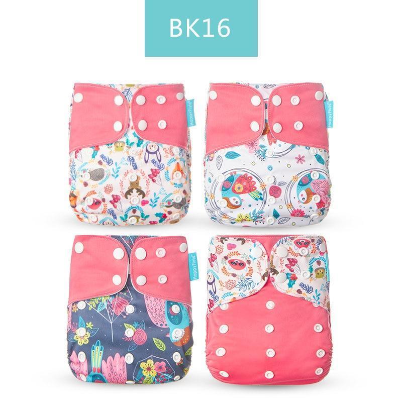 4PCS/SET Washable Eco-friendly Diaper Ecological Adjustable Nappy Reusable Cloth Diapers Set For Baby and Kids - BIG FRENCHIES
