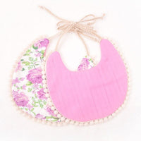 Double-deck Infant Baby Girl Boy Bib Kid Toddler Dinner Feeding Tassel Cotton Linen Burp Cloths - BIG FRENCHIES