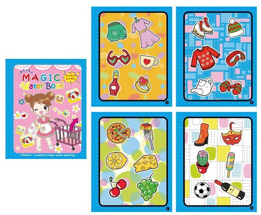 1pcs Magical Book Water Drawing Coloring Cartoons Books Doodle Pen Painting Drawing Board For Kids Toys Birthday Gift - BIG FRENCHIES