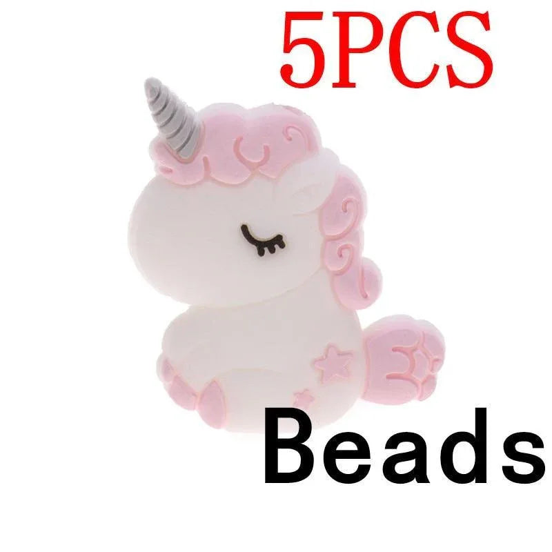 Silicone Unicorn Teether Beads Cute Cartoon Rodent BPA Free Baby Teething Toy For Baby and Kids - BIG FRENCHIES