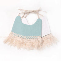 Double-deck Infant Baby Girl Boy Bib Kid Toddler Dinner Feeding Tassel Cotton Linen Burp Cloths - BIG FRENCHIES