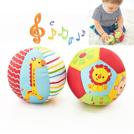 Animal Ball Soft Plush Baby Mobile Toys With Sound Baby Rattle Body Building Ball Newborn Educational Toys For Kids - BIG FRENCHIES