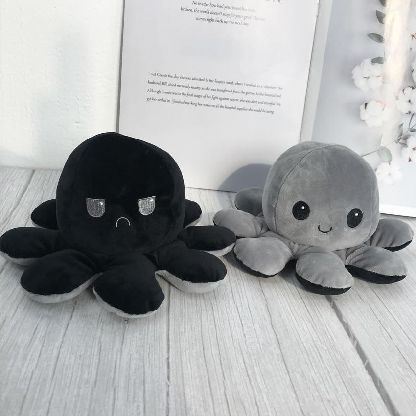 Reversible Flip Octopus Plush Stuffed Toy Soft Animal Home Accessories Cute Animal Doll Children Gifts Baby Plush Toy For Kids - BIG FRENCHIES