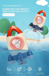 Baby Spin Water Spray Rocket Bath Toys for Children Toddlers Shower Game Bathroom Sprinkler Baby Bath Toy for Kids - BIG FRENCHIES