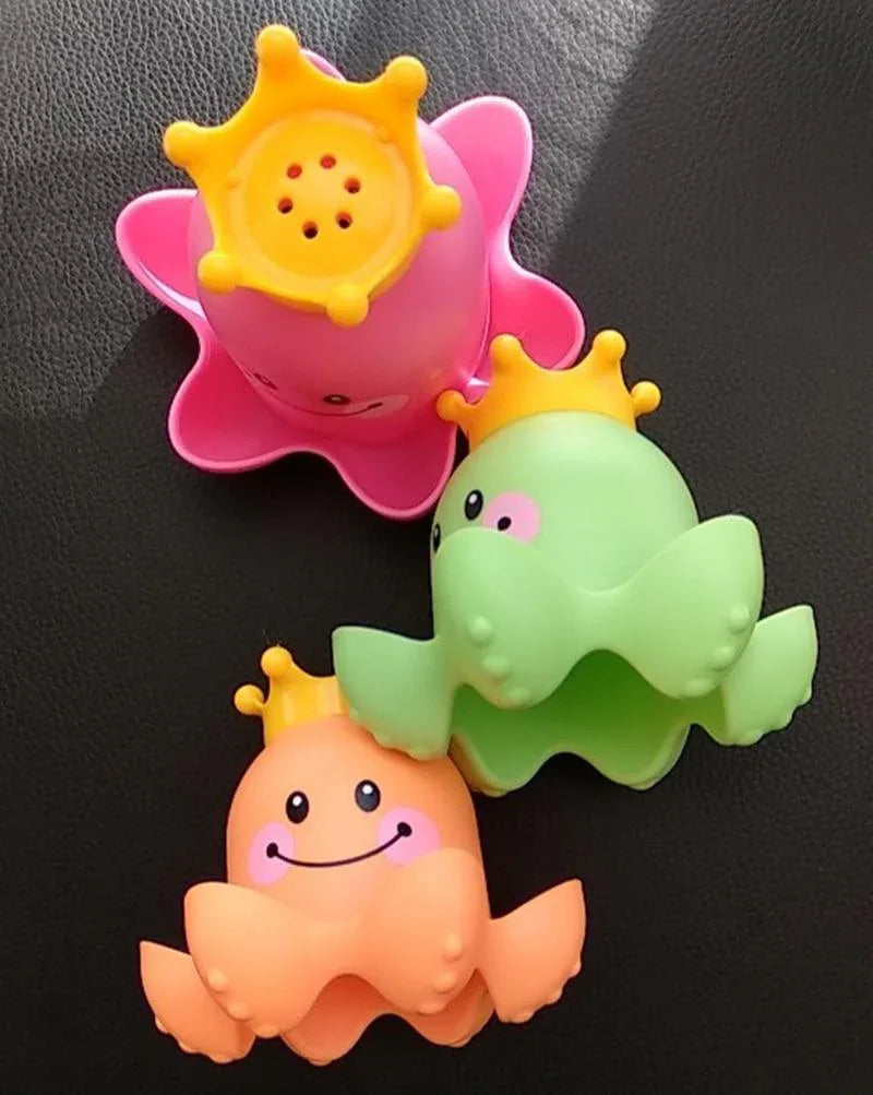 Kids Ocean Life Octopus Stacking Cups Bath Toy Children Play Educational Cute Cartoon Bathroom Toys - BIG FRENCHIES