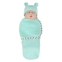 Muslin Swaddle Newborn Organic Cotton Blanket Extract Envelope Baby Sleeping Things Bedding for Boys Girls with a Hat Blanket Bag - BIG FRENCHIES