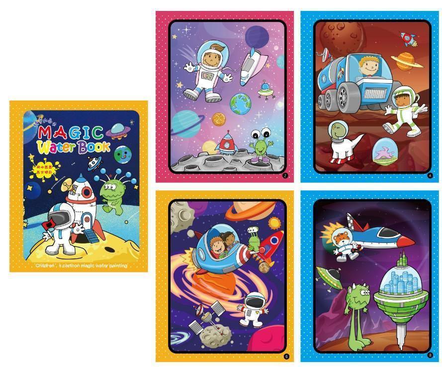 1pcs Magical Book Water Drawing Coloring Cartoons Books Doodle Pen Painting Drawing Board For Kids Toys Birthday Gift - BIG FRENCHIES