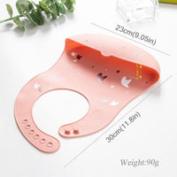 Luxury Modern Bibs Waterproof Soft Silicone Kids Girl Boy Adjustable Children Bib Cute Cartoon Print Baby Feeding Stuff For Kids - BIG FRENCHIES