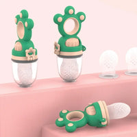 Modern Rotary Seal Non Slip Home Safe Baby Fruit Feeder Pacifier Fresh Food Bite Bag Soft Silicone Teething Toy For baby and Kids - BIG FRENCHIES