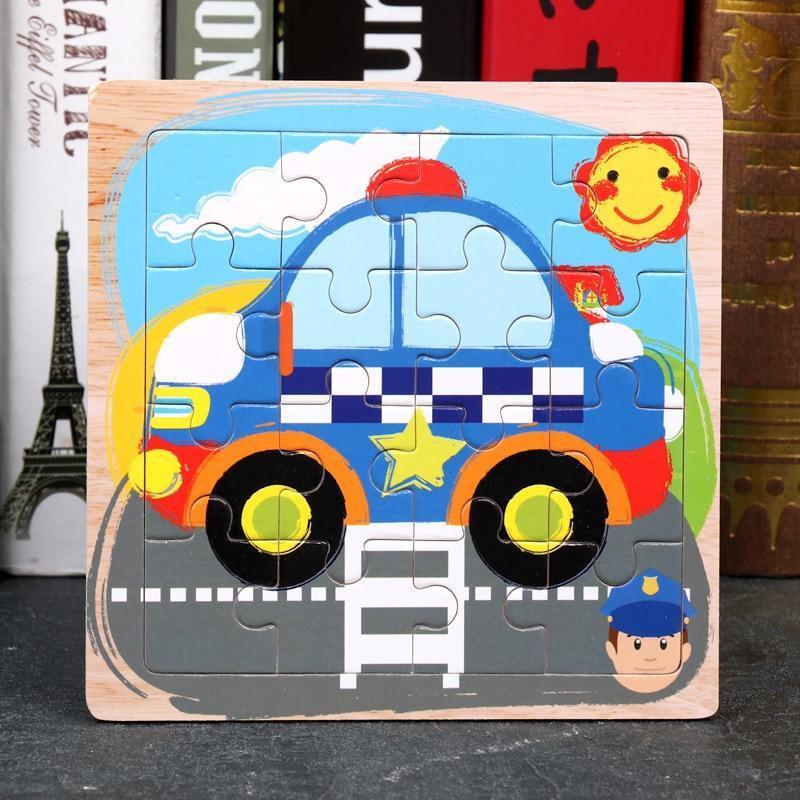 Wood Puzzles Children Adults Vehicle Puzzles Wooden Toys Learning Education Environmental Assemble Toy Educational Games For Baby and Kids - BIG FRENCHIES