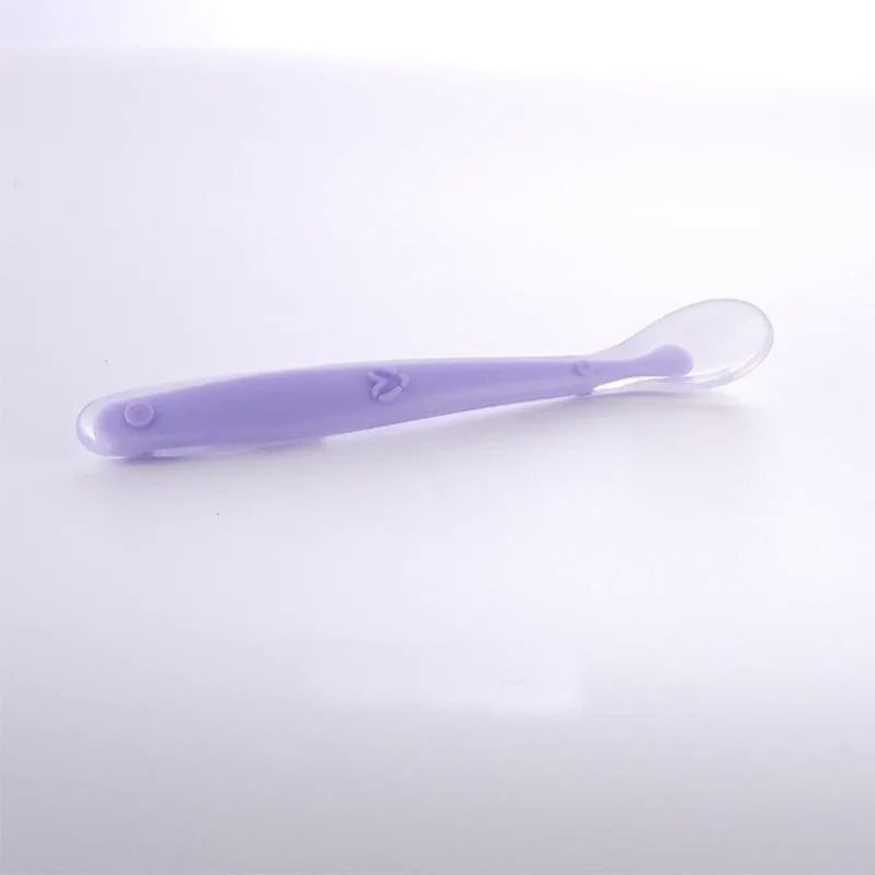 Silicone Baby Soft Soup Spoon Healthy Infant Sucker Candy Color Kitchen Cooking Spoon Rice Spoon Children Dishes Tableware for Kids - BIG FRENCHIES