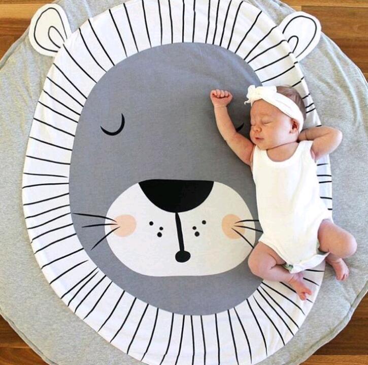 Cartoon Baby Play Mats Pad Toddler Kids Crawling Round Carpet Rug Toys Mat For Children Room In elegant Modern Design - BIG FRENCHIES