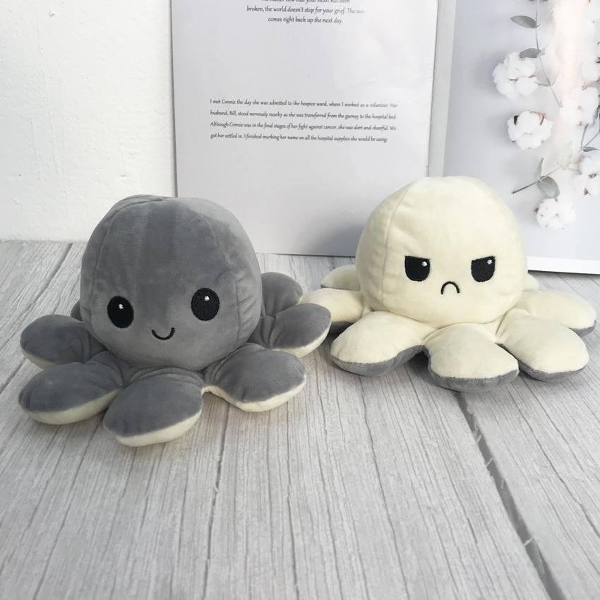 Reversible Flip Octopus Plush Stuffed Toy Soft Animal Home Accessories Cute Animal Doll Children Gifts Baby Plush Toy For Kids - BIG FRENCHIES