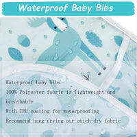Waterproof Baby Bibs Polyester TPU Feeding Bibs Washable Baby Bibs with Food Catcher For Kids - BIG FRENCHIES