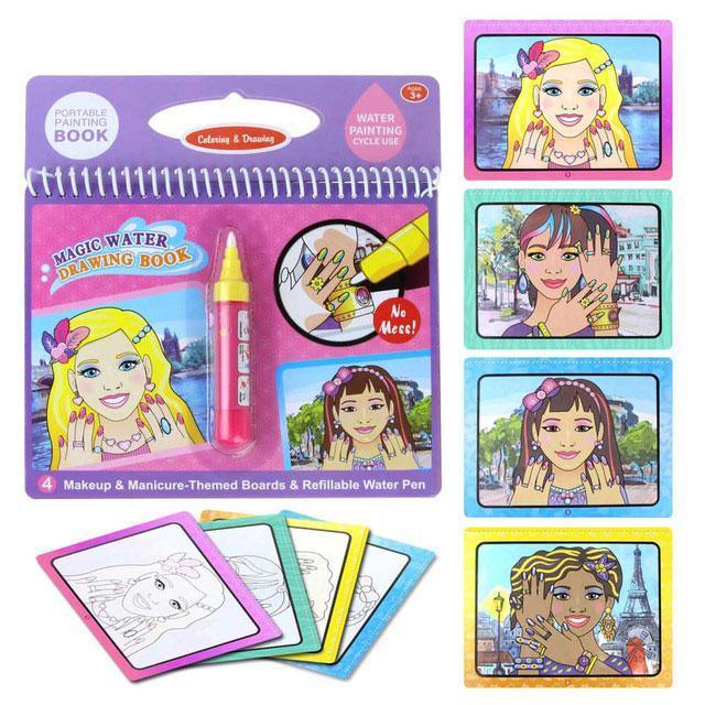Reusable Magic Water Drawing Book With Pen Coloring Painting Book Drawing Board Juguetes Education Learning Toys for Children - BIG FRENCHIES