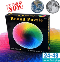 1000PCS/SETColorful Rainbow Round Geometrical Photo Planet Puzzle Adult Kids Educational Toy Puzzle - BIG FRENCHIES