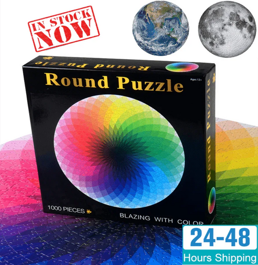 1000PCS/SETColorful Rainbow Round Geometrical Photo Planet Puzzle Adult Kids Educational Toy Puzzle - BIG FRENCHIES