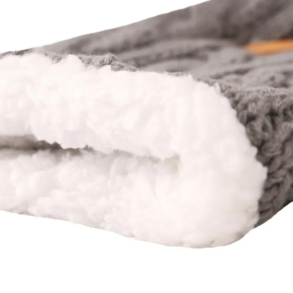 Handmade Wool Warm Baby Blanket Soft Baby Sleeping Bag Cotton Knitting Envelope Newborn Swadding Wrap Stroller blankets Gift for Shower - BIG FRENCHIES