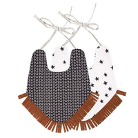 Double-deck Infant Baby Girl Boy Bib Kid Toddler Dinner Feeding Tassel Cotton Linen Burp Cloths - BIG FRENCHIES