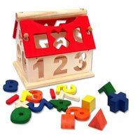 Children's Colour Wooden House With Shape Children Early Educational Model Assembling Blocks Develop Intelligence Game Toy - BIG FRENCHIES