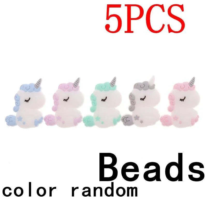 Silicone Unicorn Teether Beads Cute Cartoon Rodent BPA Free Baby Teething Toy For Baby and Kids - BIG FRENCHIES