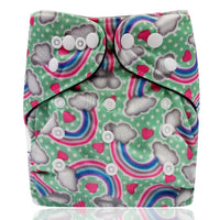 Modern Printed Bamboo Charcoal Inner Pocket Diaper For Baby Reusable Cloth Diaper Nappies With Double Leg Gusset In Modern Printed Design For Baby and Kids - BIG FRENCHIES