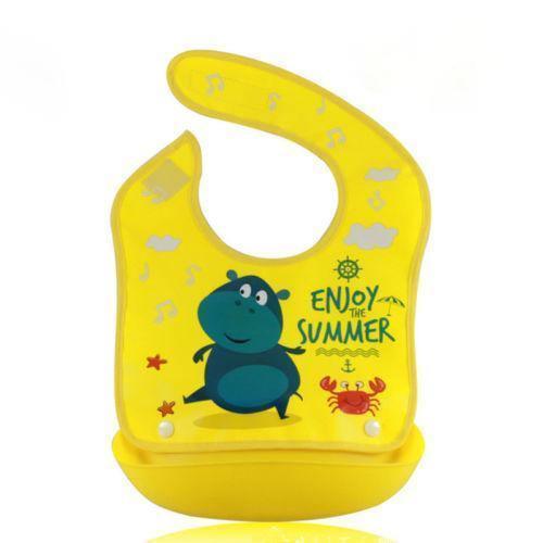 Waterproof Silicone Bib Feeding Food Catcher Baby Newborn Cartoon Aprons Adjustable Baby Bibs For Kids - BIG FRENCHIES