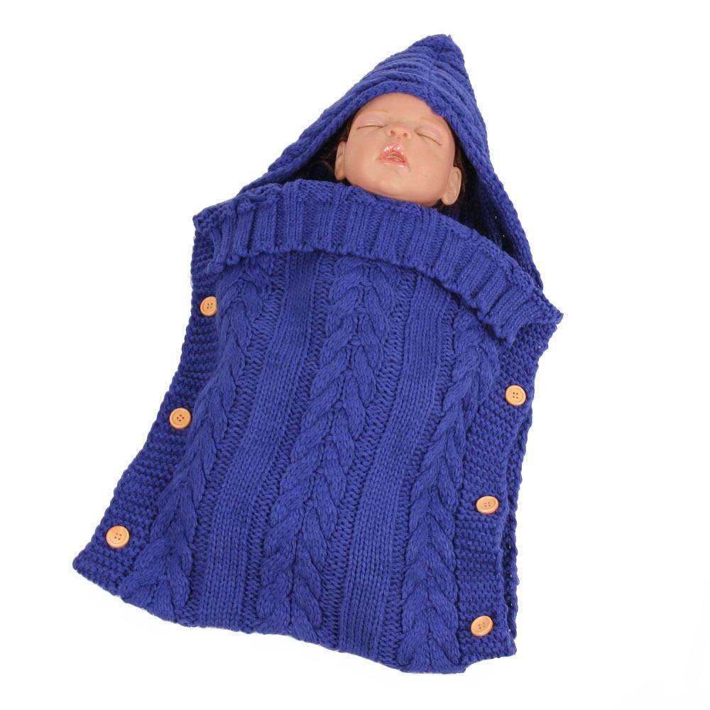 Warm Baby Blanket Knitted Newborn Swaddle Wrap Soft Footmuff Cotton Envelope For Stroller Accessories Blanket Bag - BIG FRENCHIES